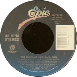 Céline Dion The Power Of Love Vinyl 7" USED