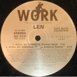 Len Steal My Sunshine (Remixes) USED VINYL 12INCH 33 S RPM PROMO