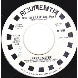 Larry Foster Ode To Billie Joe USED VINYL 7INCH 45 RPM SINGLE PROMO