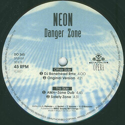 Neon Danger Zone USED VINYL 12INCH 45 RPM
