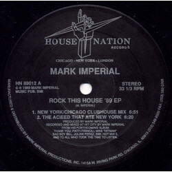 Mark Imperial Rock This House '89 EP USED VINYL 12INCH 33 S RPM EP STEREO