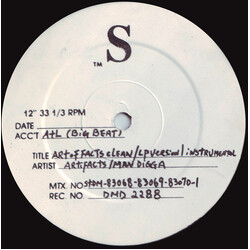 Artifacts / Lord Digga Art Of Facts / Man Digga Comin' Thru USED VINYL 12INCH 33 S RPM TEST PRESSING