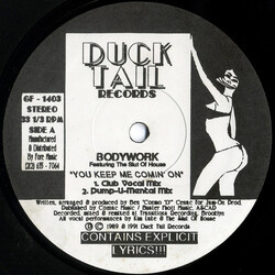 Body Work / The Slut Of House You Keep Me Comin' On USED VINYL 12INCH 33 S RPM