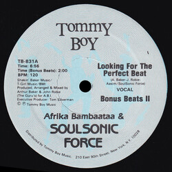 Afrika Bambaataa & Soulsonic Force Looking For The Perfect Beat USED VINYL 12INCH 33 S RPM