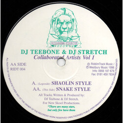 Teebone / DJ Stretch Collaborated Artists Vol 1 USED VINYL 12INCH 33 S RPM