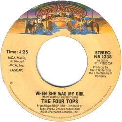 Four Tops When She Was My Girl USED VINYL 7INCH 45 RPM SINGLE STYRENE STEREO
