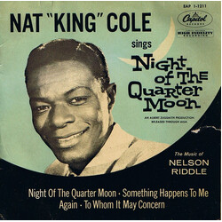 Nat King Cole Night Of The Quarter Moon USED VINYL 7INCH 45 RPM EP