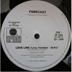 Forecast Love Line USED VINYL 12INCH 33 S RPM SINGLE PROMO