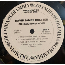 David James Holster Chinese Honeymoon Vinyl LP USED