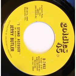Jerry Butler I Stand Accused / Need To Belong USED VINYL 7INCH 45 RPM SINGLE REISSUE