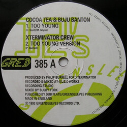 Cocoa Tea / Buju Banton Too Young Vinyl 12" USED