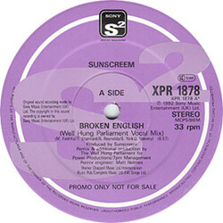 Sunscreem Broken English VINYL 12" USED