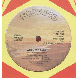 Jay W. McGee When We Party USED VINYL 12INCH 45 RPM