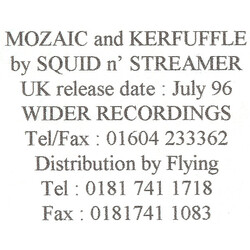 Squid (3) / Streamer (2) Mozaic / Kerfuffle USED VINYL 12INCH 45 RPM PROMO WHITE LABEL