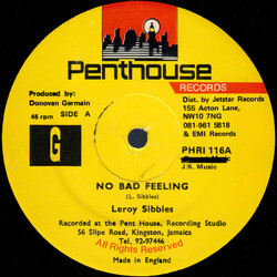 Leroy Sibbles No Bad Feeling Vinyl 12" USED