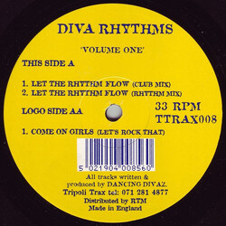 Diva Rhythms Volume One USED VINYL 12INCH 33 S RPM
