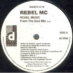 Rebel MC Rebel Music USED VINYL 12INCH 45 RPM