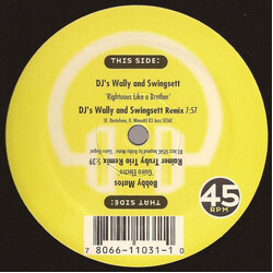 DJs Wally & Swingsett / Bobby Matos Righteous Like A Brother (DJ's Wally & Swingsett Remix) / Guiro Electro (Rainer Trüby Trio Remix) USED VINYL 12INC