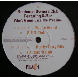 Bontempi Owners Club Who's Gonna Ease The Pressure USED VINYL 12INCH 33 S RPM