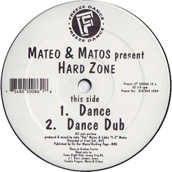 Mateo & Matos Hard Zone USED VINYL 12INCH 33 S RPM