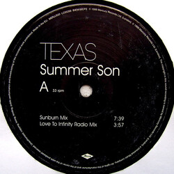 Texas Summer Son USED VINYL 12INCH SINGLE 33 S RPM