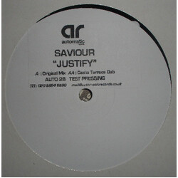 Saviour Justify USED VINYL 12INCH TEST PRESSING WHITE LABEL