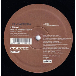 Lee-Cabrera Shake It (No Te Muevas Tanto) USED VINYL 12INCH 45 RPM SINGLE SIDED