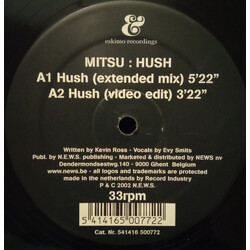 Mitsu Hush USED VINYL 12INCH SINGLE SIDED 33 S RPM
