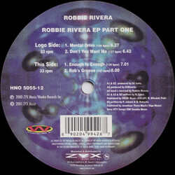 Robbie Rivera Robbie Rivera EP Part One USED VINYL 12INCH 33 S RPM EP
