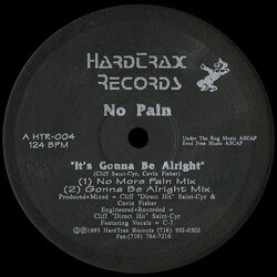No Pain It's Gonna Be Alright USED VINYL 12INCH 33 S RPM