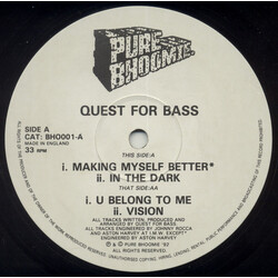 Quest For Bass Making Myself Better USED VINYL 12INCH 33 S RPM