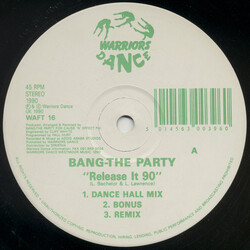 Bang The Party Release It 90 USED VINYL 12INCH 45 RPM
