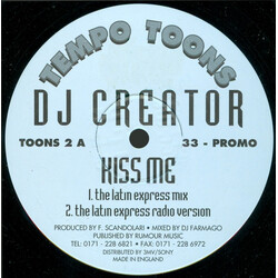DJ Creator (2) Kiss Me USED VINYL 12INCH 33 S RPM PROMO