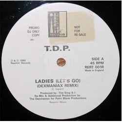 TDP Ladies (Let's Go) (Dexmaniax Remix) USED VINYL 12INCH PROMO 45 RPM