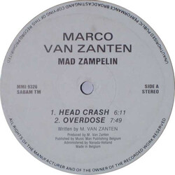 Marco Van Zanten Mad Zampelin USED VINYL 12INCH 33 S RPM