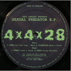 Paul Langley Sexual Predator E.P. USED VINYL 12INCH EP