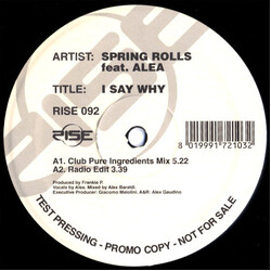 Spring Rolls I Say Why USED VINYL 12INCH PROMO