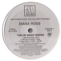 Diana Ross Take Me Higher (Remixes) USED VINYL 12INCH 33 S RPM PROMO STEREO