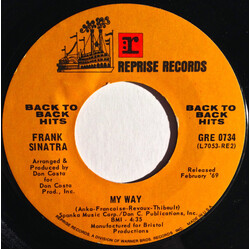Frank Sinatra My Way / Cycles USED VINYL 7INCH 45 RPM SINGLE STYRENE