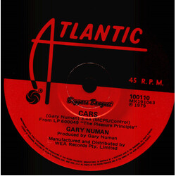 Gary Numan Cars USED VINYL 7INCH 45 RPM SINGLE STEREO