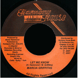 Marcia Griffiths Let Me Know USED VINYL 7INCH 45 RPM