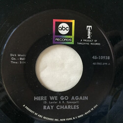 Ray Charles Here We Go Again / Somebody Ought To Write A Book About It USED VINYL 7INCH 45 RPM