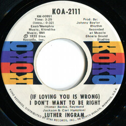Luther Ingram (If Loving You Is Wrong) I Don't Want To Be Right / Puttin' Game Down USED VINYL 7INCH SINGLE 45 RPM