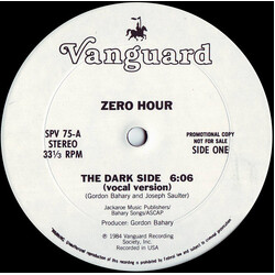 Zero Hour The Dark Side USED VINYL 12INCH 33 S RPM PROMO STEREO