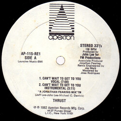 Thrust (2) Can't Wait To Get To You USED VINYL 12INCH 33 S RPM
