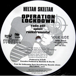 Heltah Skeltah Operation Lockdown / Da Wiggy USED VINYL 12INCH 33 S RPM PROMO