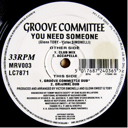 Groove Committee You Need Someone USED VINYL 12INCH 33 S RPM