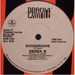 Derek B Goodgroove USED VINYL 12INCH 33 S RPM PROMO