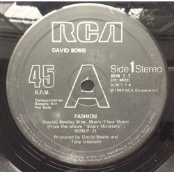 David Bowie Fashion USED VINYL 12INCH 45 RPM PROMO
