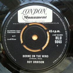 Roy Orbison Borne On The Wind USED VINYL 7INCH 45 RPM SINGLE